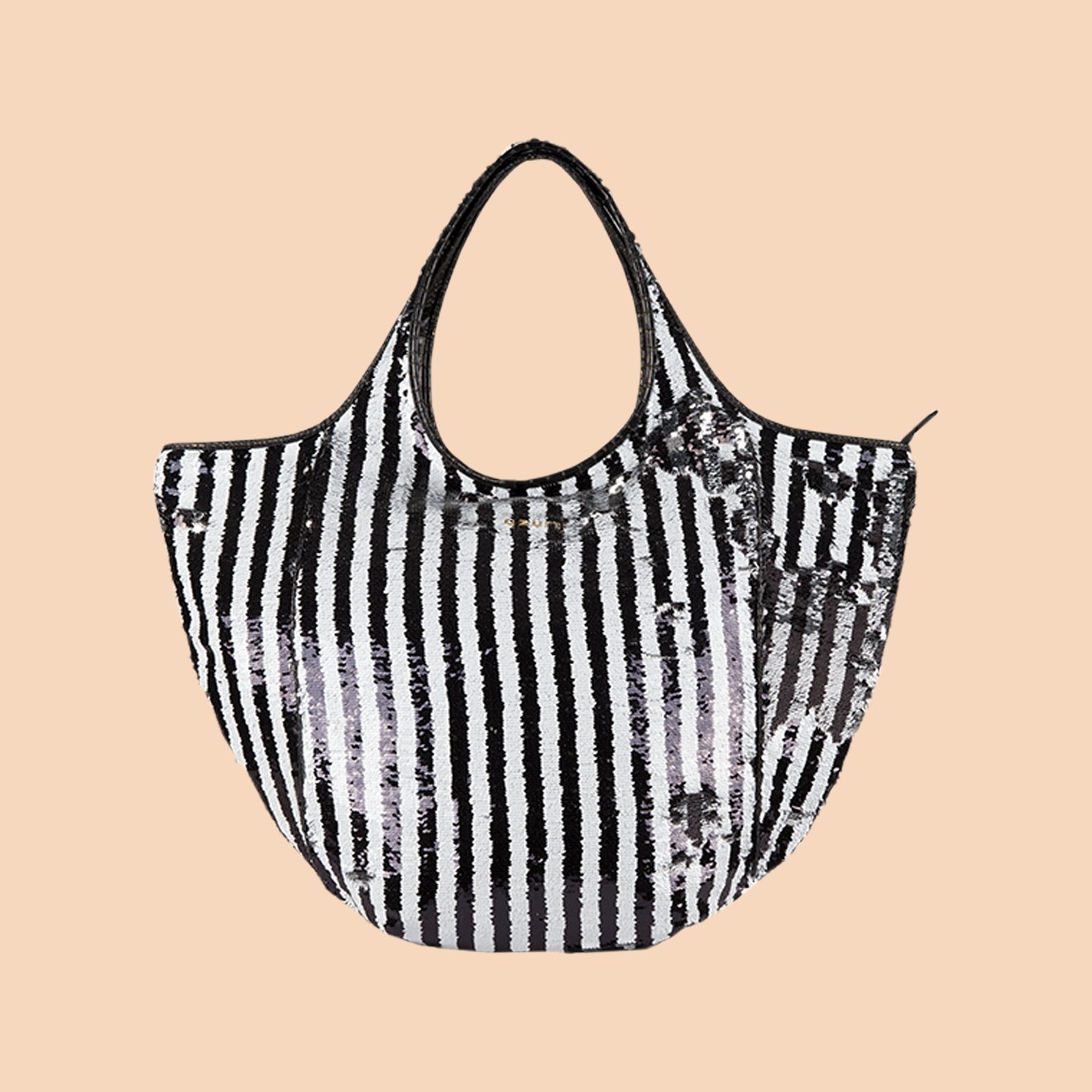 Shoulderbag black white